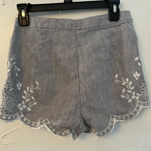 Free People Women's Gray Life's Too Short Eyelet Shorts Size 4 - Picture 3 of 11